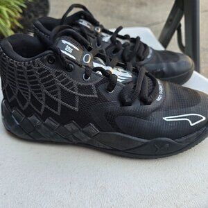 Puma Melo Lamelo Ball MB.01 Youth Boys Sneakers Basketball Shoes 7C Black Gray